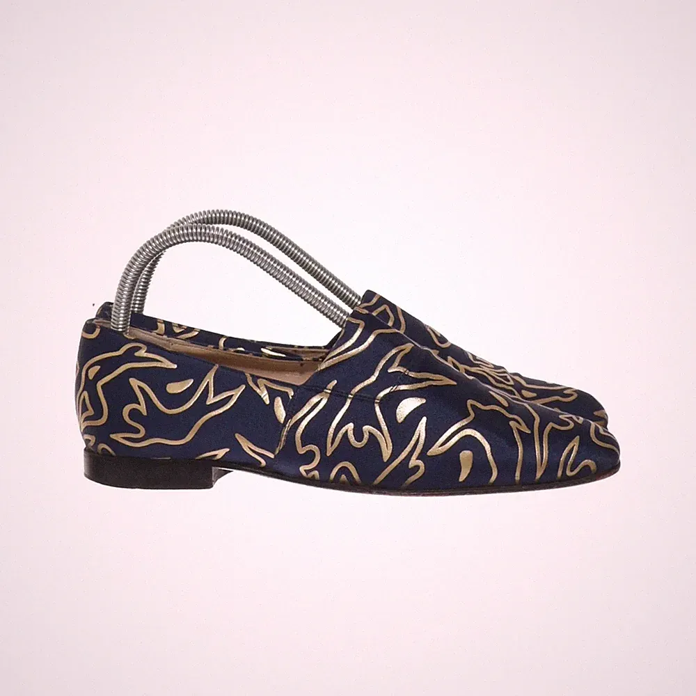 Armando Pollini, Loafers, Größe: 36, Leder, Blau/Gold, Damen #MrH