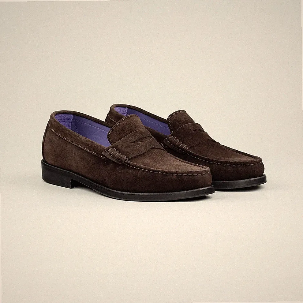 ARUCI VELOUR.T.MORO-Loafer für Damen, EU 40, Dunkelbraun, 9351