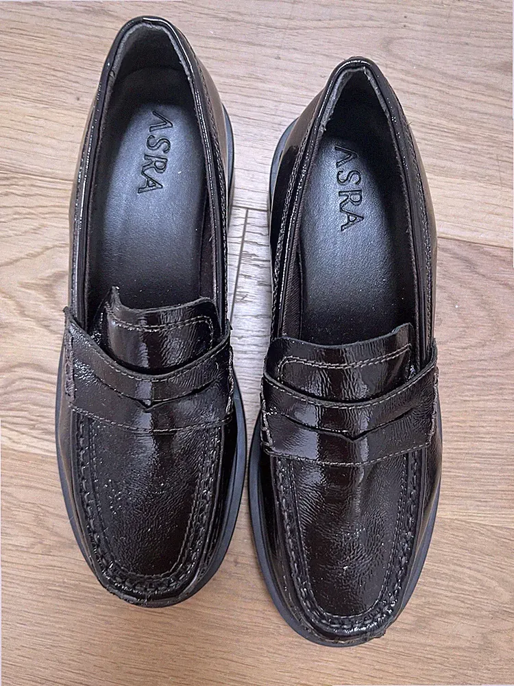 ASRA Loafers Braun Lack Leder Größe 37 ungetragen
