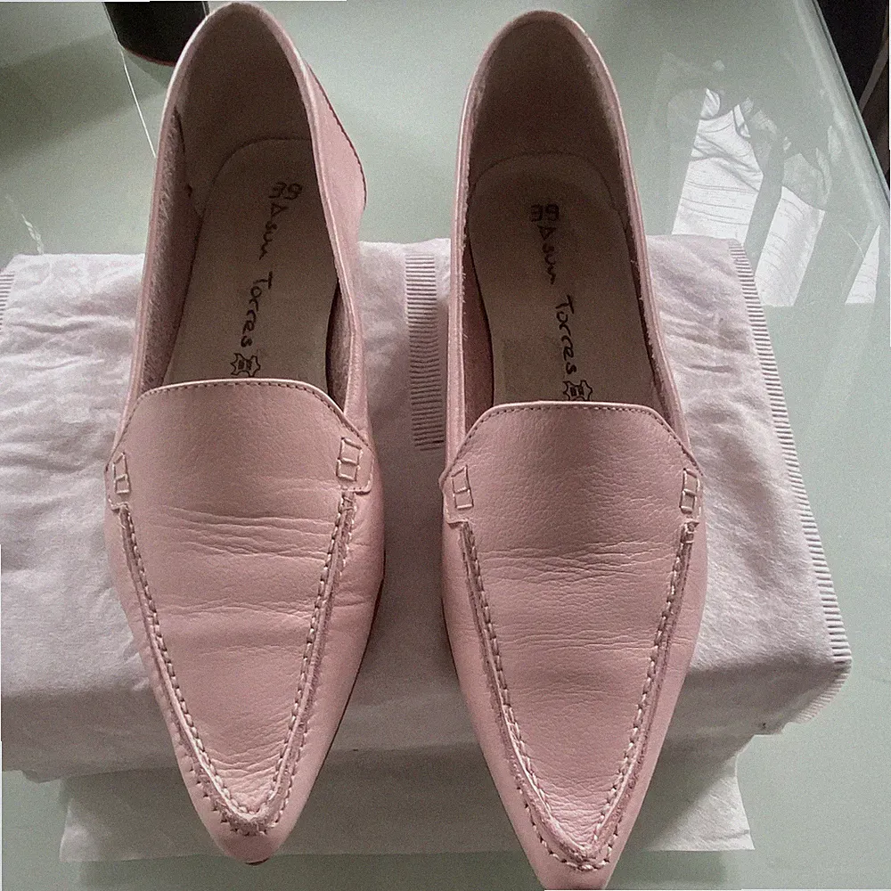ASW Torres Damen Slipper Loafer Leder Rosa Spitz Slip-On EU 39