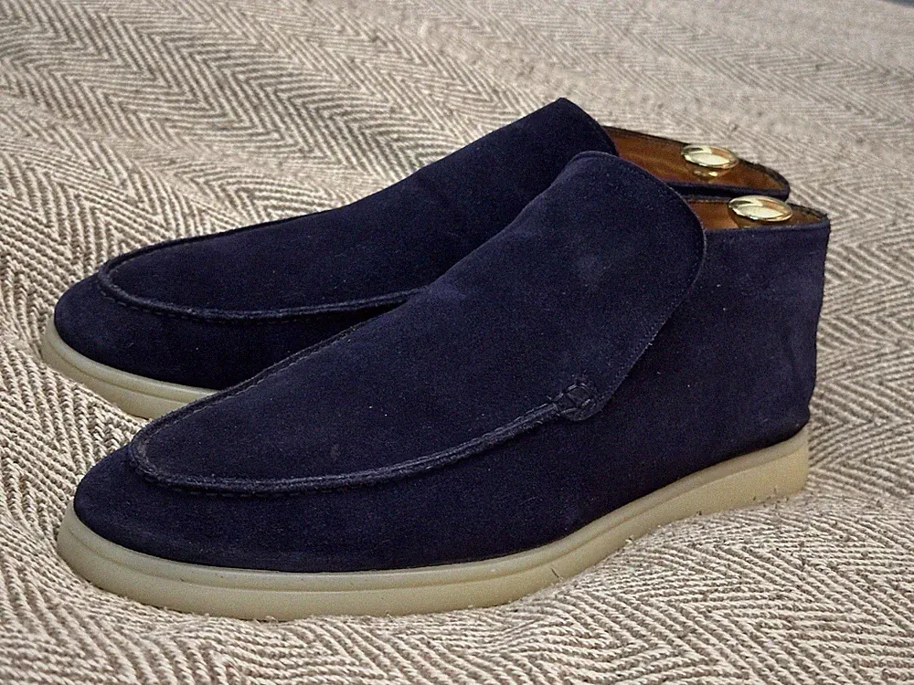 Aurélien City Loafer 2.0 Navy Blau Wildleder Gr. 44 Slipper NP €385 Luxury Boots