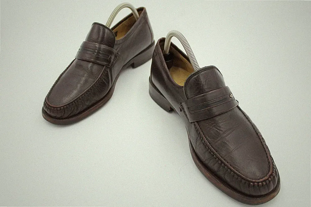 Avang Halbschuh Slipper Loafer Dunkelbraun Gr. 42,5 UK 8,5 Volleder Halbschuh