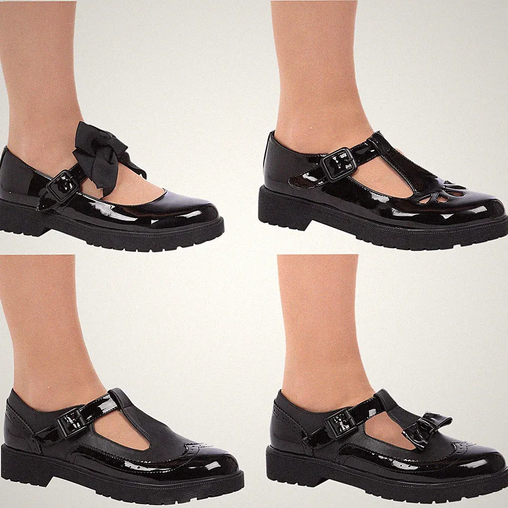 BACK TO SCHOOL SCHUHE MÄDCHEN DAMEN MARY JANE PUMPS SLIPPER SCHLEIFE HALBSCHUHE NEU