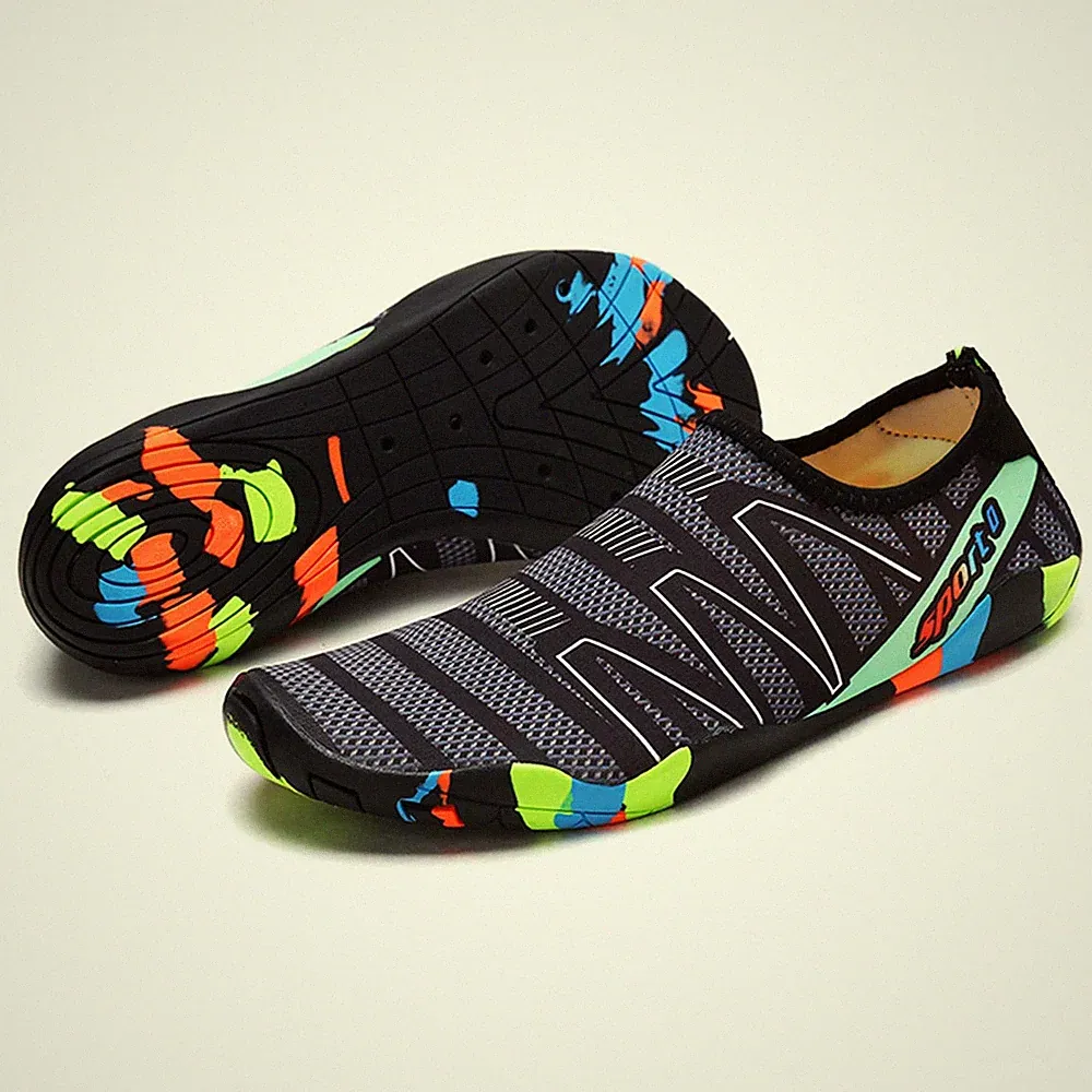 Badeschuhe Damen Herren Wasserschuhe Schwimmschuhe Aquaschuhe Strandschuhe ru...