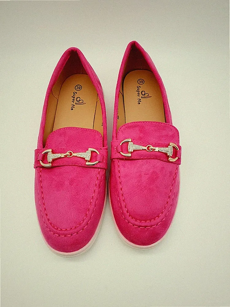 Ballerina Damen Schuhe Strass Mokassin Loafer Sommer Schwarz Khaki rosa Gr.36-41