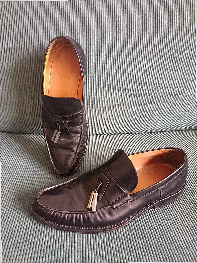 Bally Babiro Loafer Slipper Herren Leder Schwarz Gr. UK10 EU44 Businesschuhe