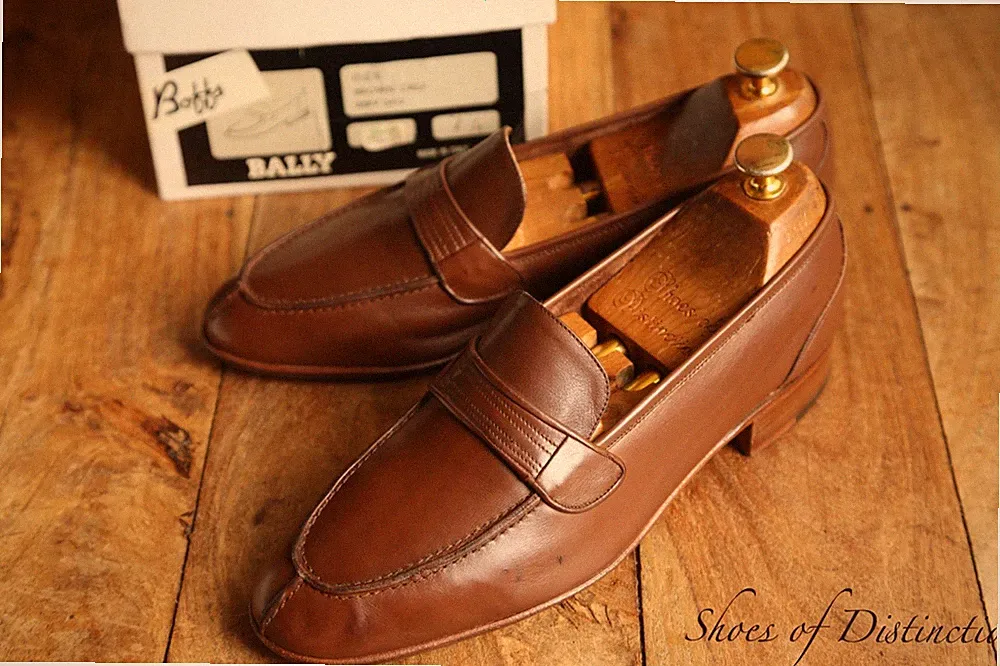 Bally Braun Leder Schuhe Penny Loafer Herren UK 7,5 US 8,5 EU 41,5