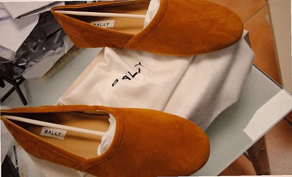 BALLY ECHT LEDER HALBSCHUHE 43,5 550,00 KARTON PRIM-ESTATE SLIPPER