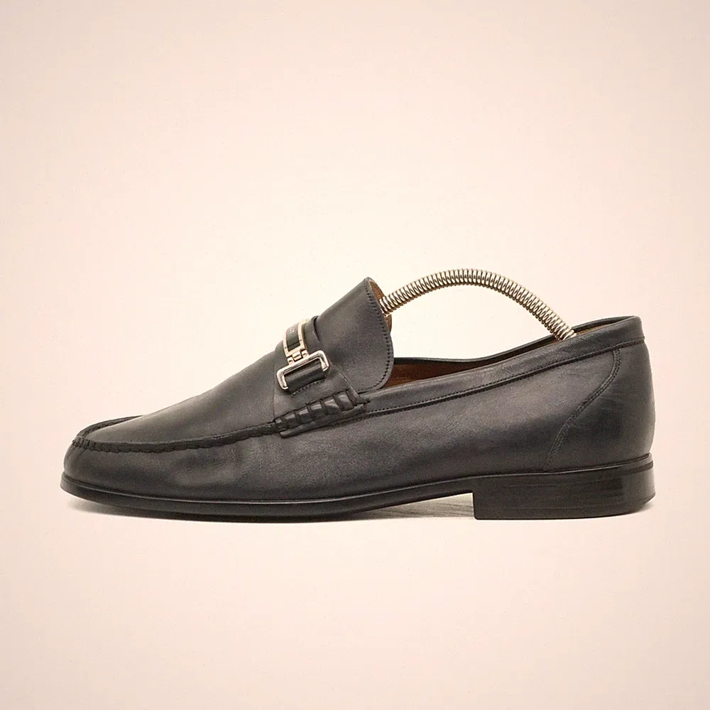 Bally Herren Business-Schuhe EU 43 Loafer Mokassin Schwarz Switzerland