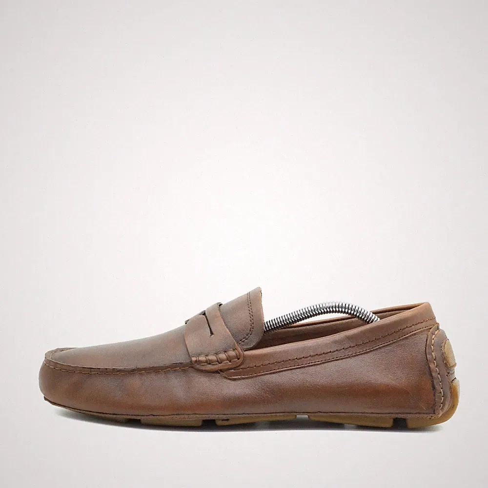 Banana Republic Herren Pennyloafer Slipper Braun Leder Classic Loafer EU 43