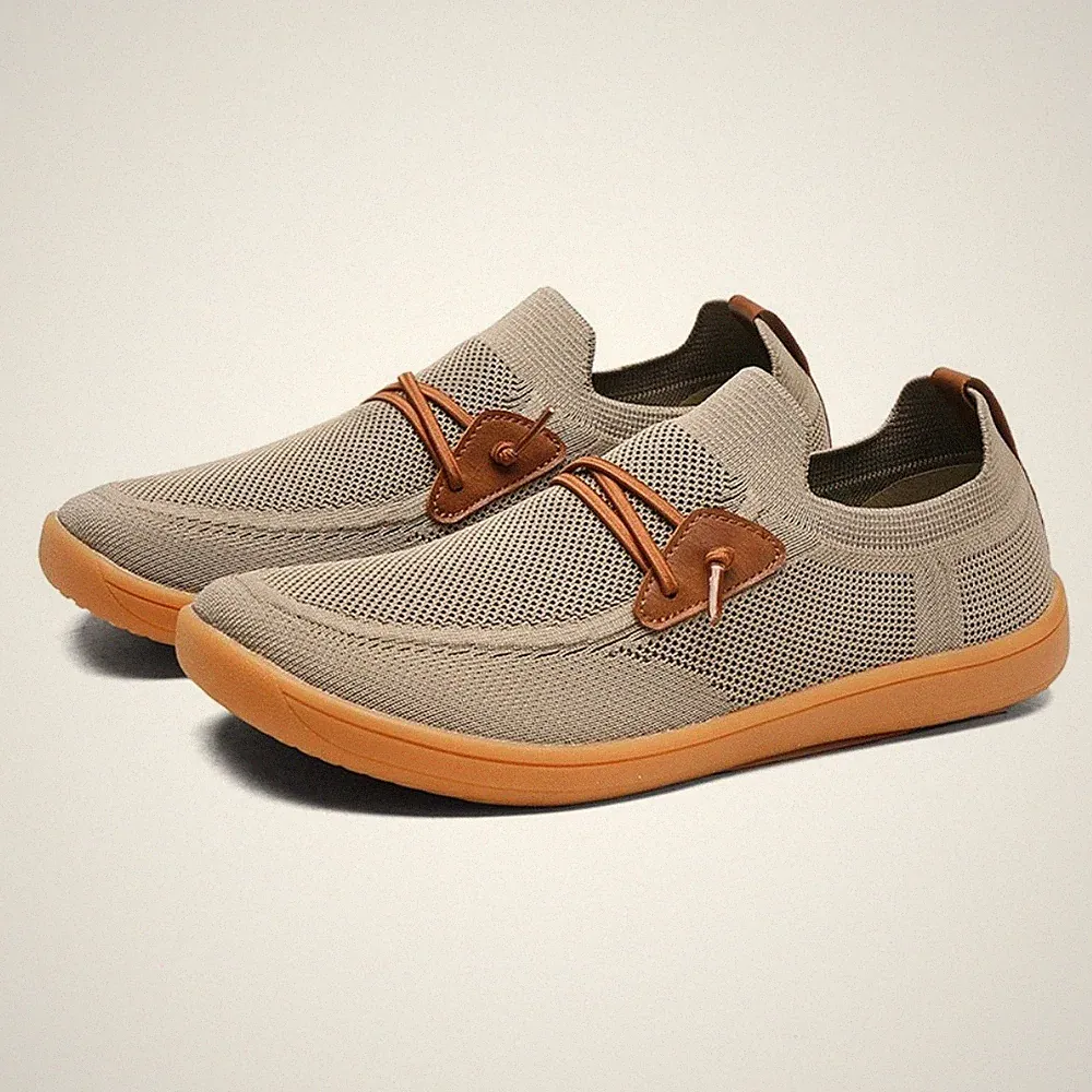 Barfuss Schuhe Herren Slip On Loafer Walkingschuhe Atmungsaktiv Weit Halbschuhe