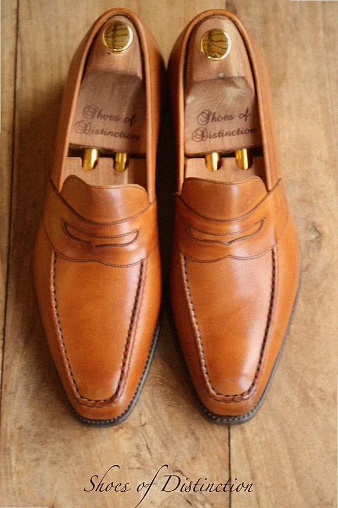 Barker hellbraune Leder Penny Halbschuhe Schuhe Herren UK 7,5 EU 41,5 US 8,5 neu