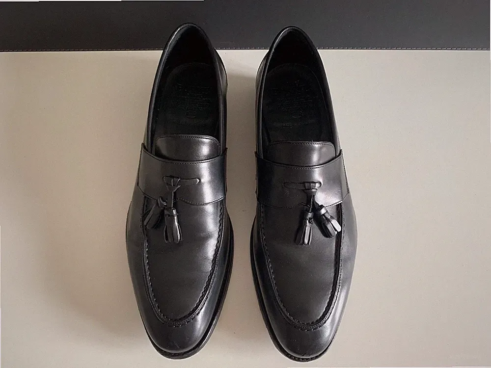 BARKER Herren Tassel Penny Loafer Slipper Leder schwarz Gr.11 (45)