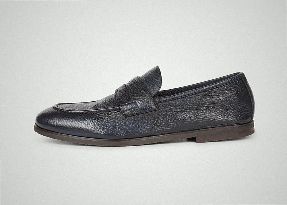 Barrett Herren Halbschuh Hirschleder blau Taschenproduktion Cod. 221U021.48