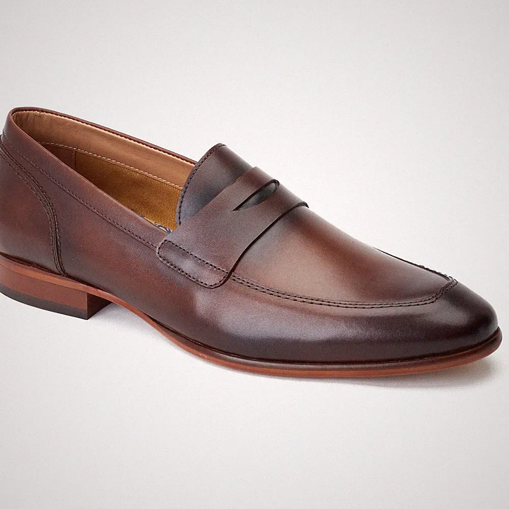 Base London Bruno Herrenschuhe Aus Gebranntem Braunem Leder