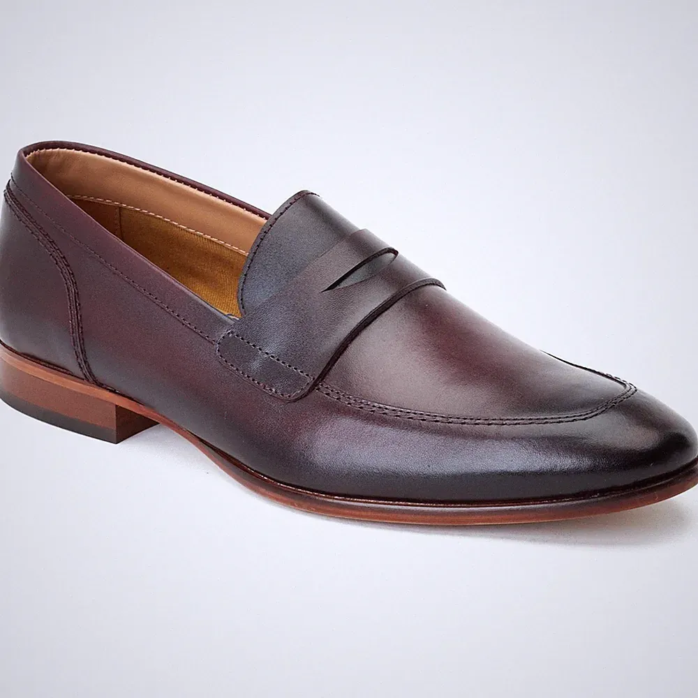 Base London Bruno Leder Herren Bordo Loafer