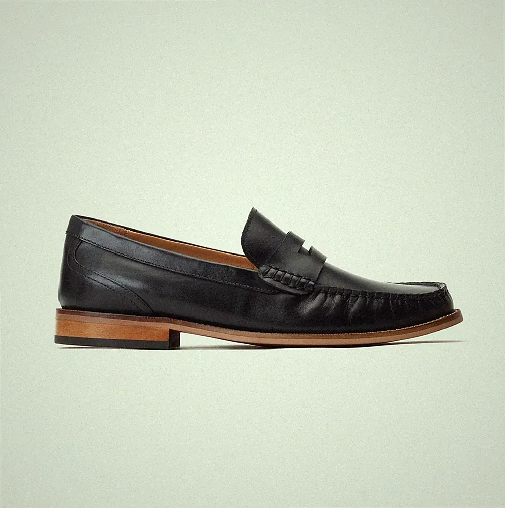 Base London Garfield Herren Leder Slipper Komfort Formell Halbschuhe