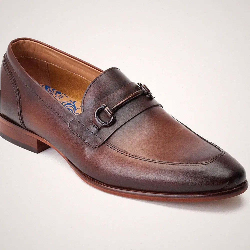 Base London Russo Herrenschuhe Aus Gebranntem Braunem Leder