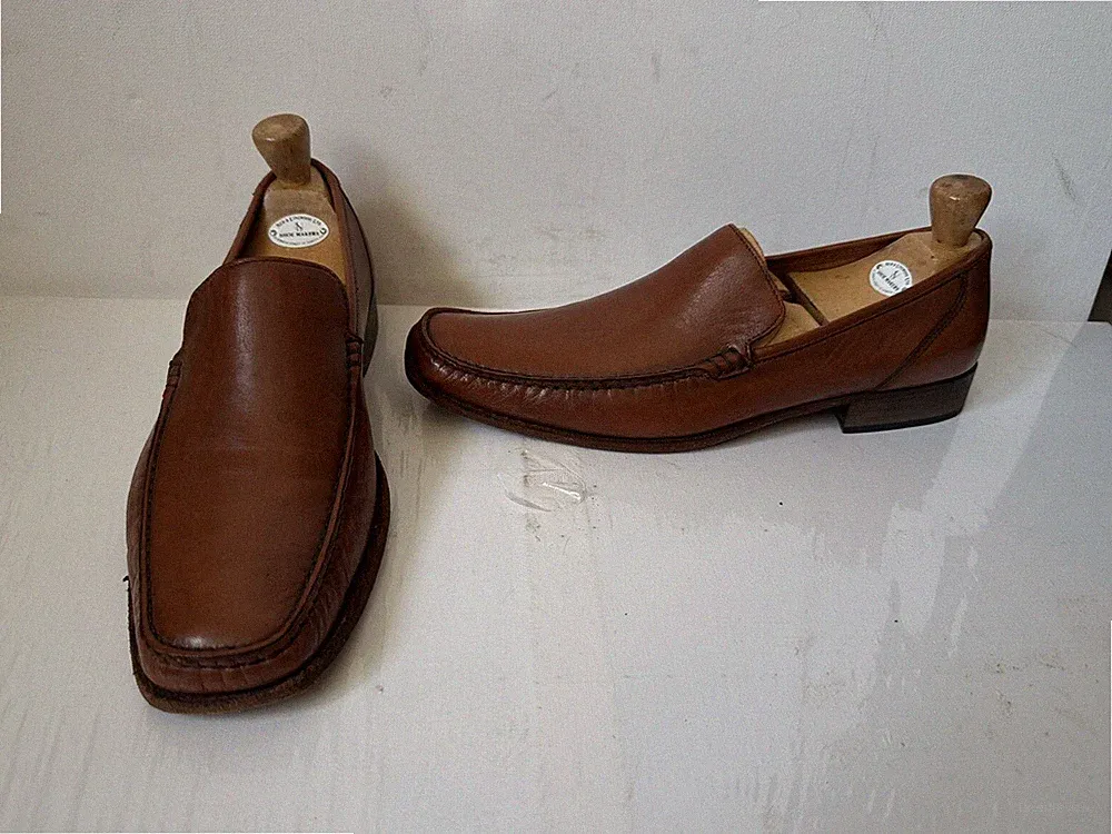 Bata hochwertige Leder Halbschuhe Größe UK 8 EU 42 Made In Italy