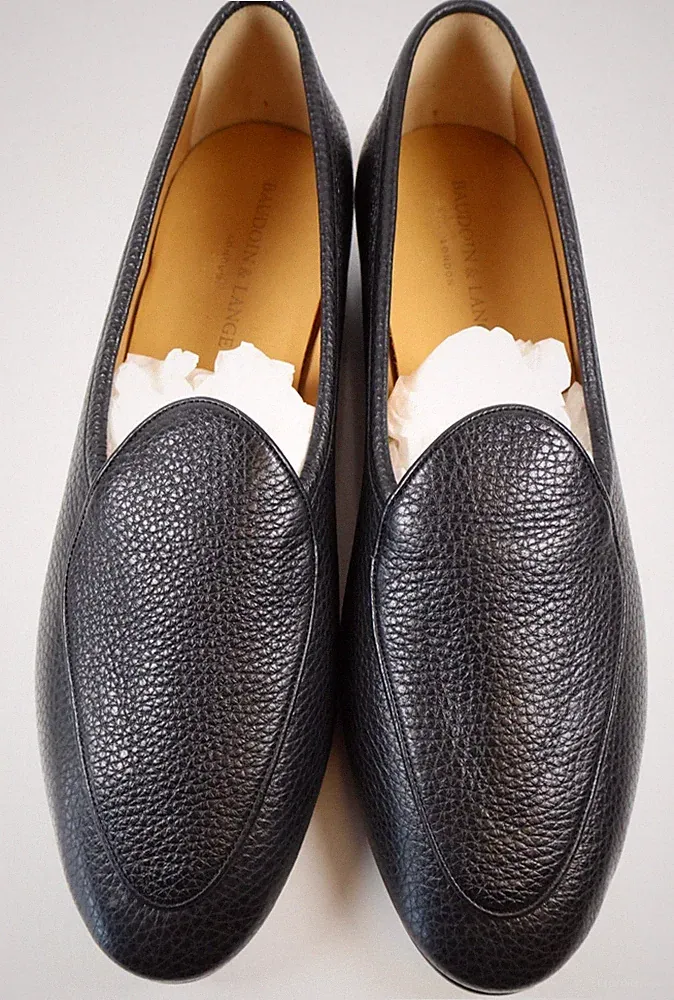 Baudoin & Lange Sagan klassische einfache Halbschuhe (schwarz, UK 10) neu mit Etikett UVP 490 £
