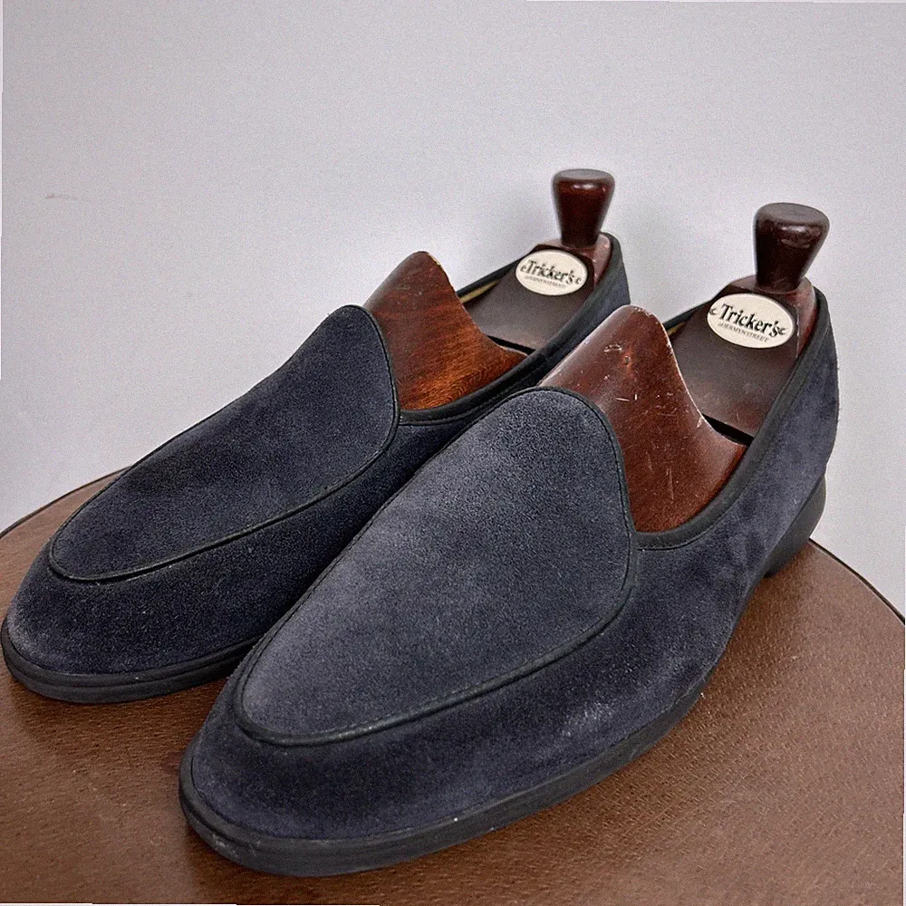 Baudoin & Lange Sagan Stride Halbschuhe Wildleder Navy EU 43 UK 9