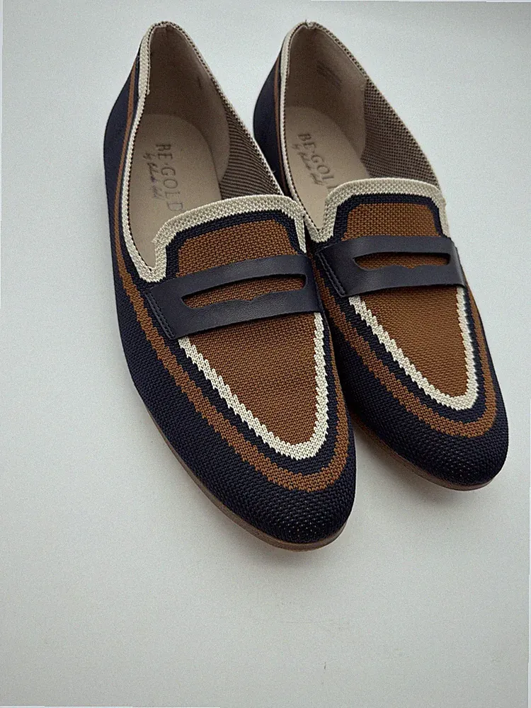 Be Gold Caprice Loafer Old Money Look Slipper Gr. 42