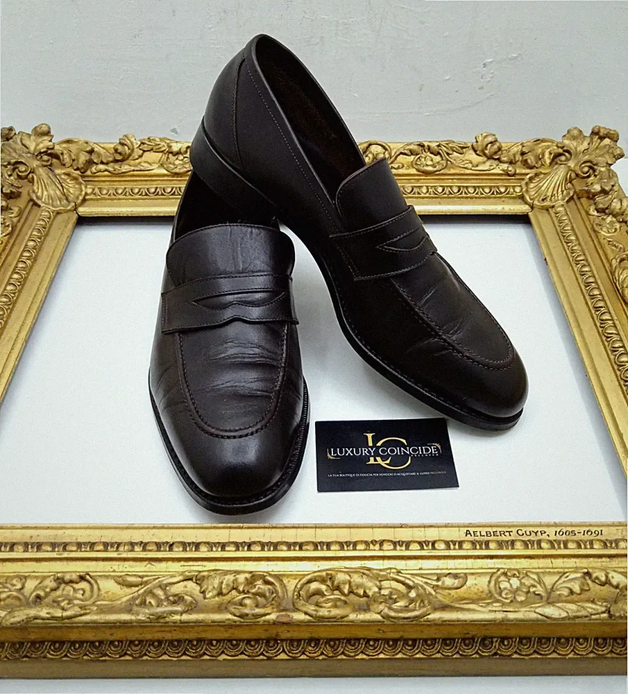 BELFIORE HALBSCHUHE LOAFER LEDER MORO HEAD NR. 9 (43-43,5)