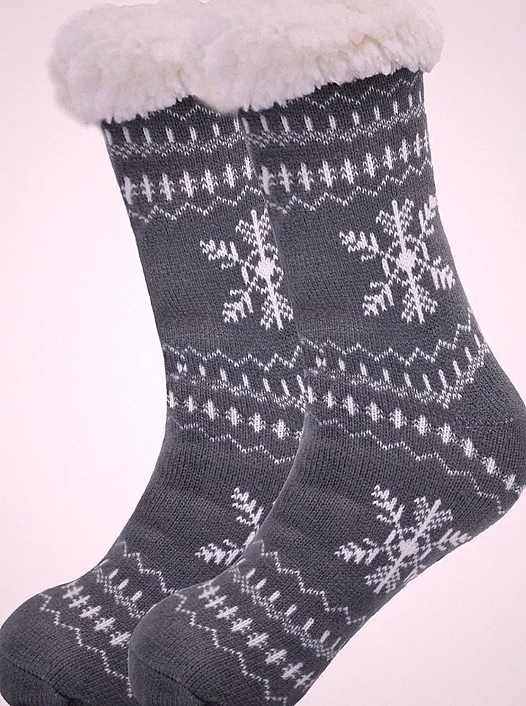 Belloxis Haussocken Herren Hüttensocken Wintersocken Antirutsch Größe 38-44