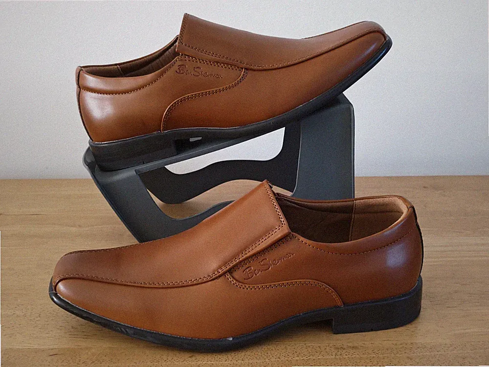 Ben Sherman Durham hellbraune Leder Loafer Schuhe UK 7 EU 41