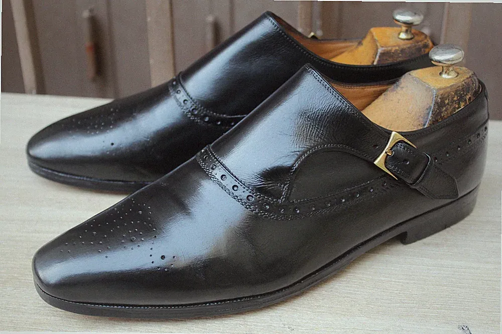 BERLUTI SCHUHE HALBSCHUHE A BOUCLE BOUT FLEURI LEDER 9 / 43 HERRENSCHUHE 1920€