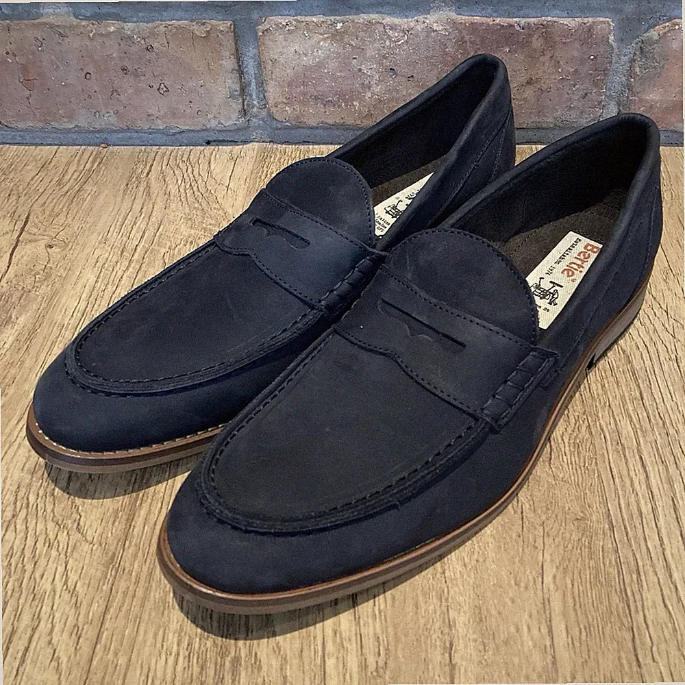 Bertie London blaue Wildleder Penny Loafer UK Größe 9 EU 43