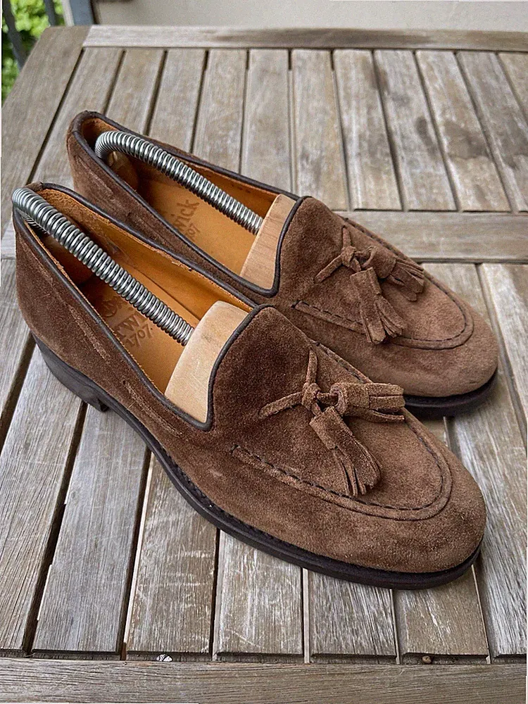 Berwick 1707 Wildleder Tassel Loafer Braun Slip-On Anti-Rutsch EU 36 UK 3