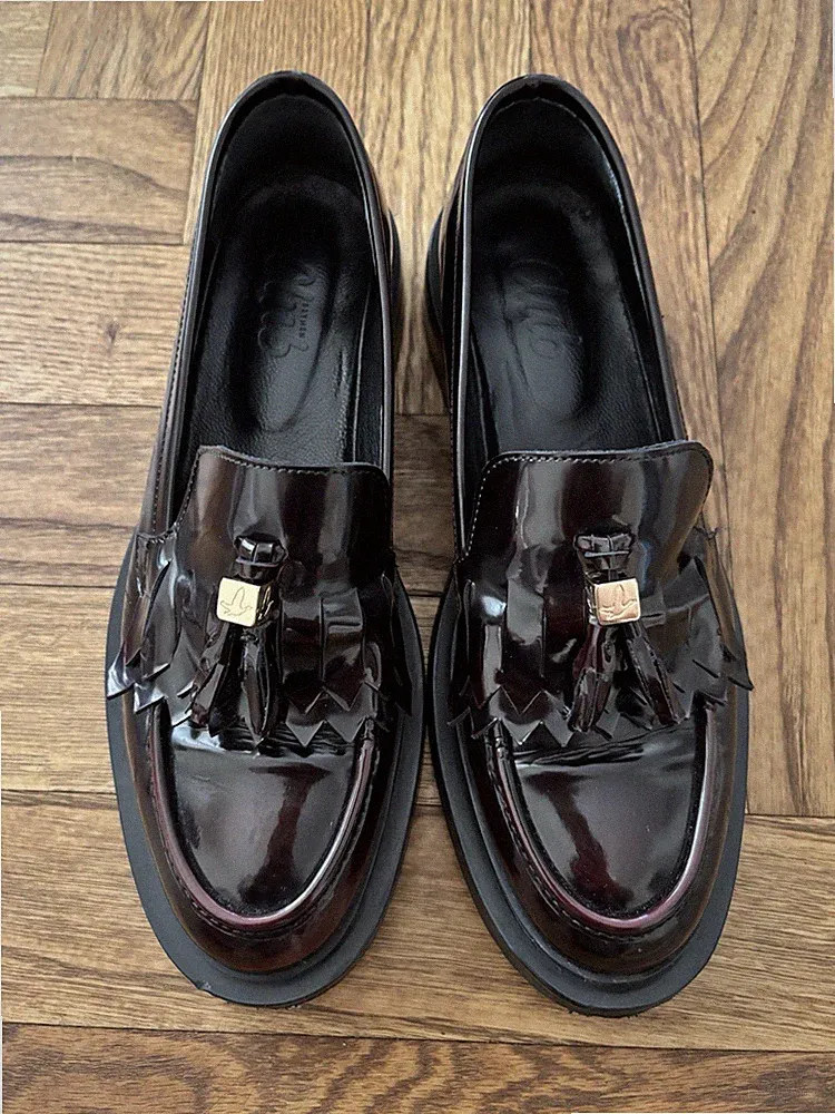Beymen Club Burgundy Leather Loafers Women's Shoes