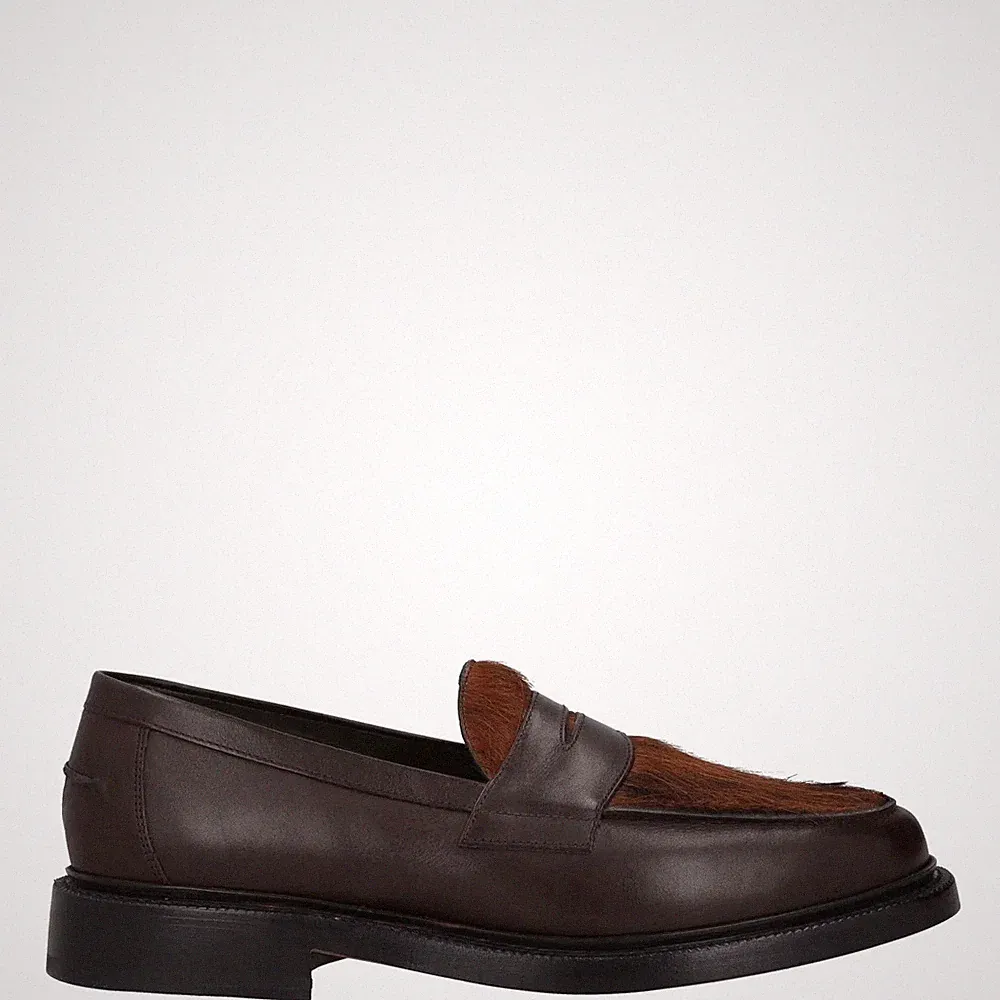 Blackstock & Weber Herren Penny Pony Halbschuh Braun Kalbsleder UK 9,5 UVP 445