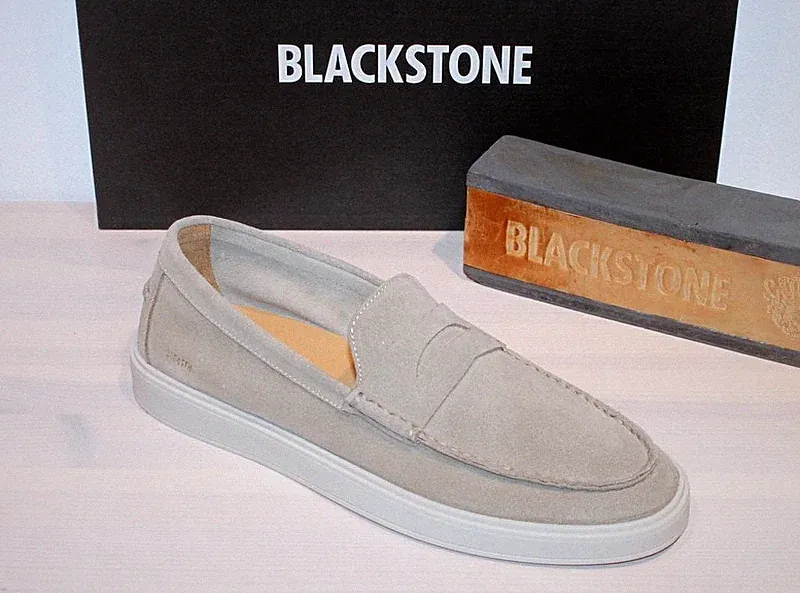 BLACKSTONE Leder Slipper Loafer Wildleder Bootsschuh ENZO DG370 Earth - Neu!