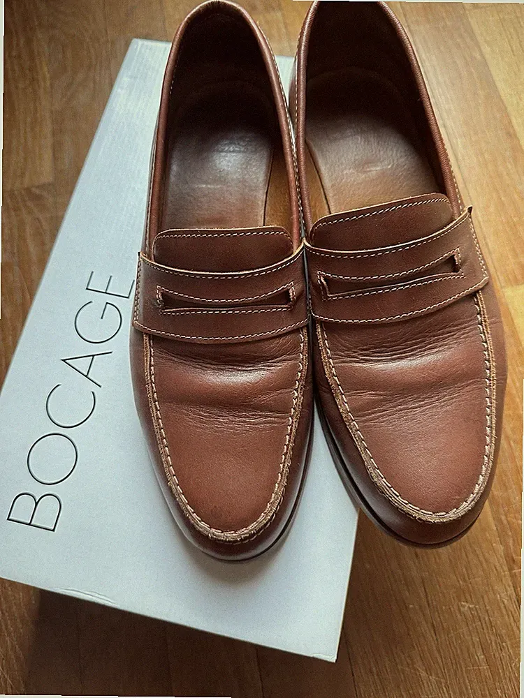 Bocage Schuhe Halbschuhe Leder cognac Größe 41 Ref. N50