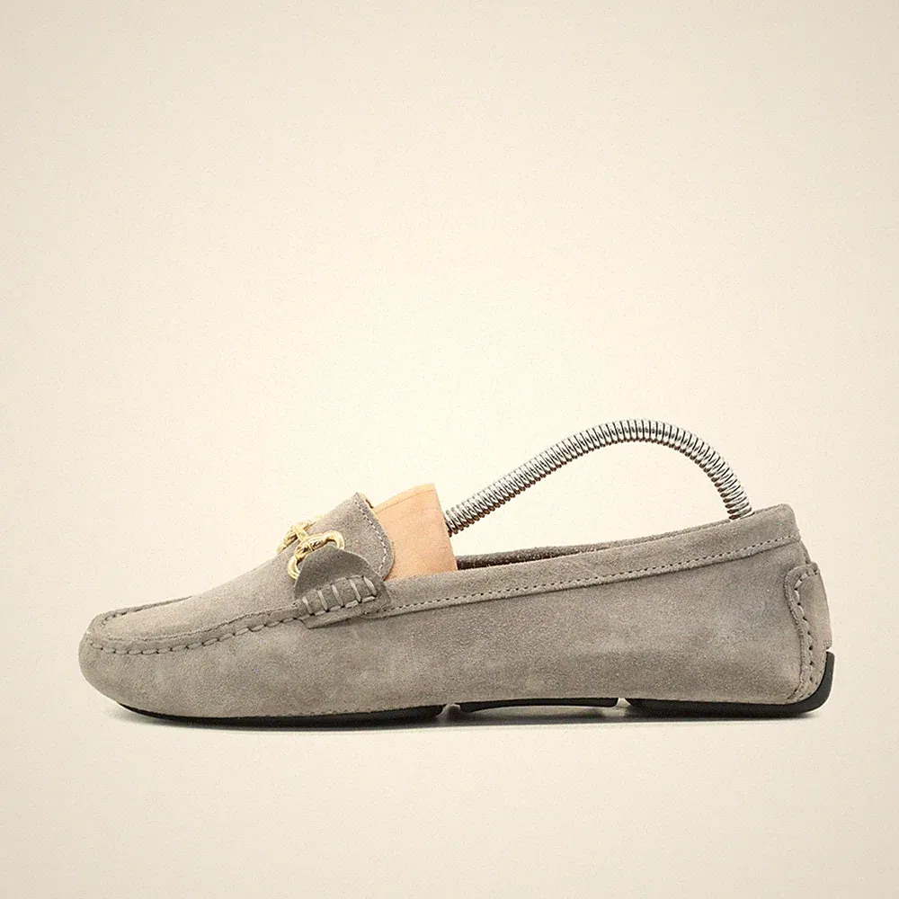 Boemos Damen Mokassins EU 38,5 Mokassin Loafer Grau Signature