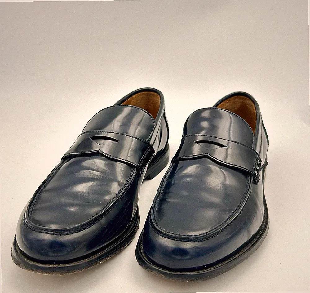 Boggi Milano Penny Loafer | Navy Blau | Leder | Made in Italy - Gr. 7 (EU 41)
