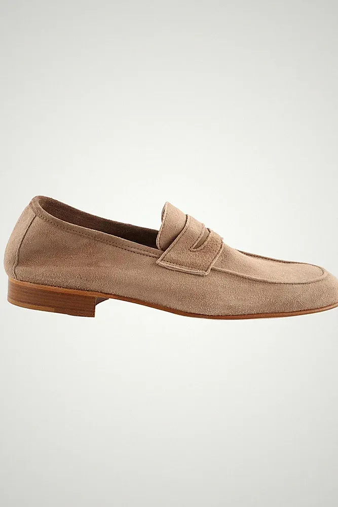 BOMBA ATELIER BEIGE WILDLEDER HALBSCHUHE EU 38 UK 5 US 8