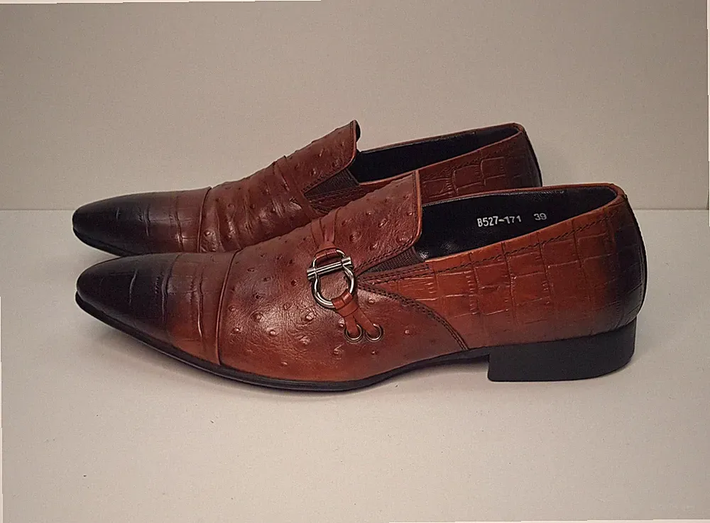 BOND STREET GRÖSSE 6UK EUR39 HERREN JUNGEN BRAUN LEDER SLIPPER ELEGANTE HALBSCHUHE SCHUHE