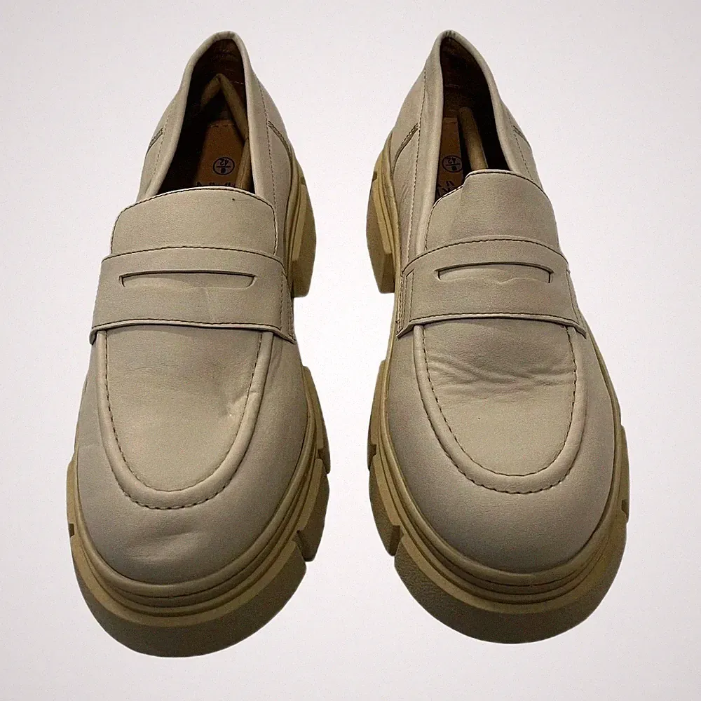 Boohoo Schuh Herren Beige 42 Loafers Halbschuhe Lederschuhe Neu mit Etiketten