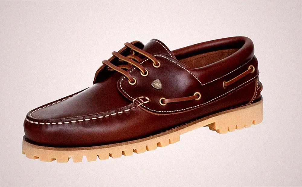 Bootsschuhe Herren Braun Echtleder Segelschuhe Deckschuhe Made in Portugal