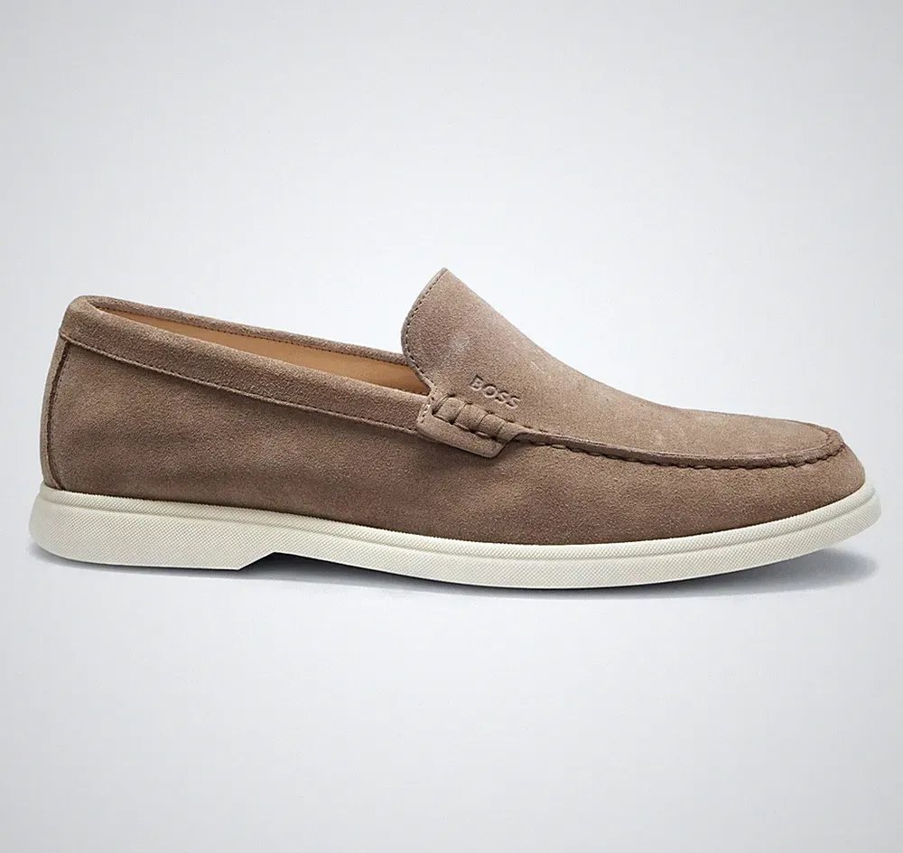 BOSS Herren Mokassins Aus Wildleder Sienne Loafer Farbe Beige