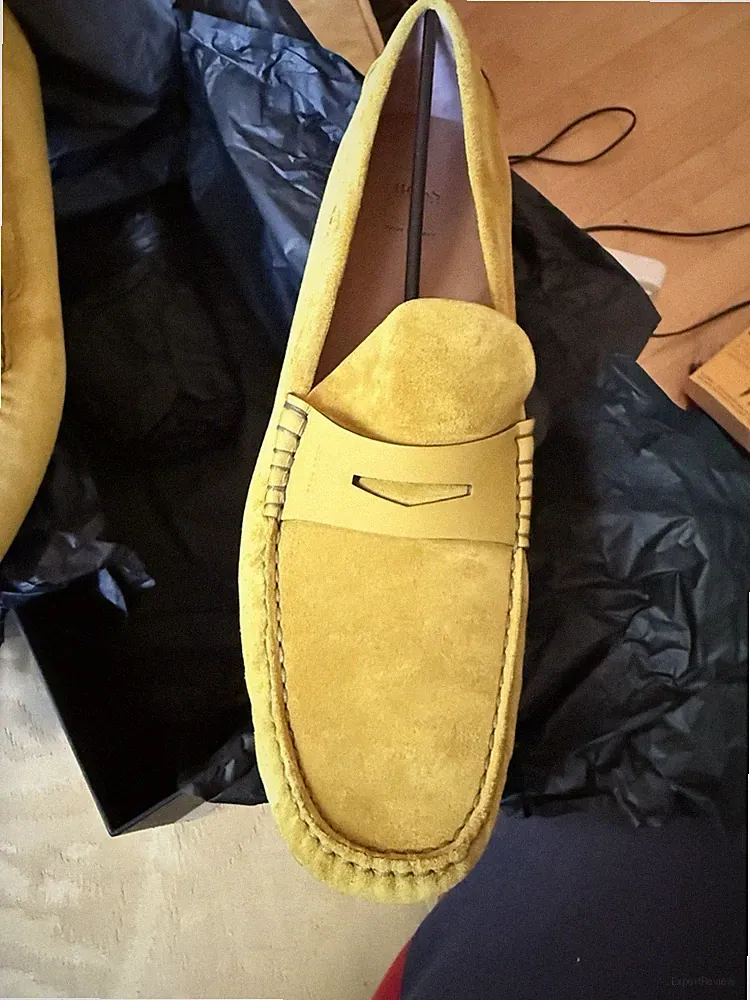 BOSS Hugo Boss Driver_Mocc_sdrb Herren Loafer Slip-On Veloursleder Gelb EU45