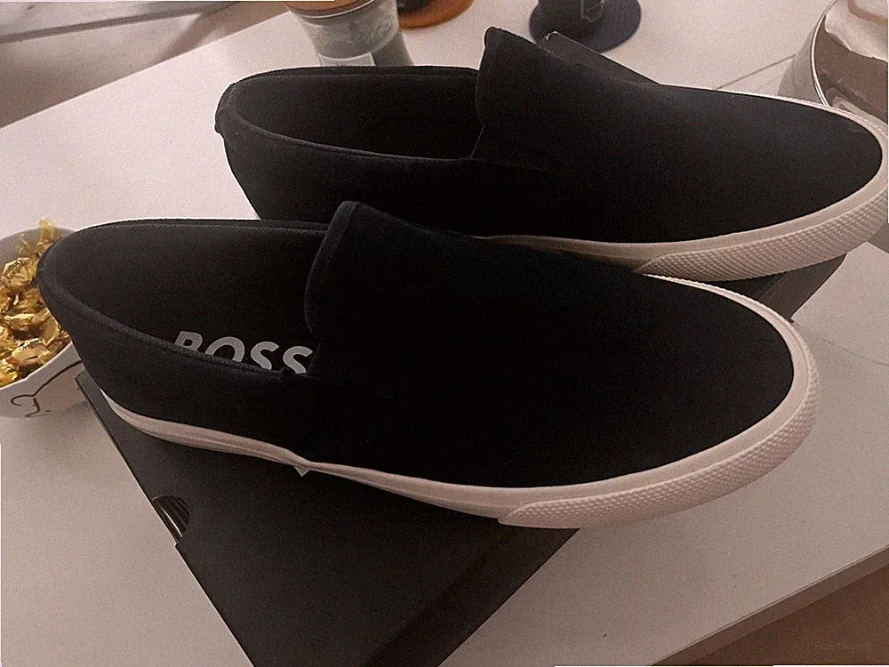 Boss Loafer Slipper Dunkelblau, Wildleder, Gr. 44, NP 169€ NEU m.Karton