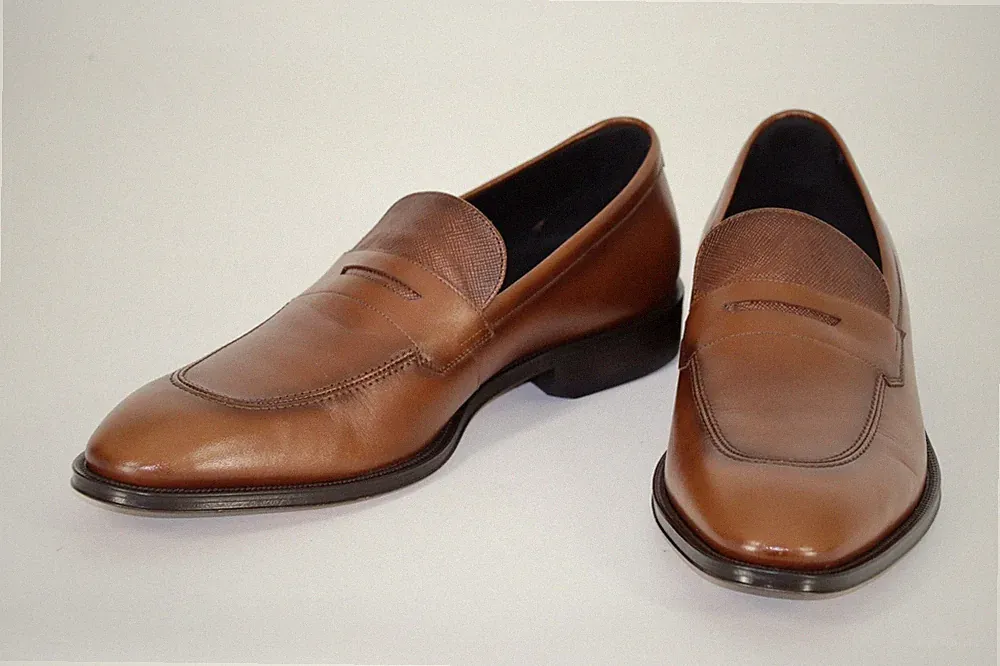 BOSS Loafers, Mod. Derrek_Loaf_buct, Gr. 44, UK 10, Made in Italy, Medium Brown