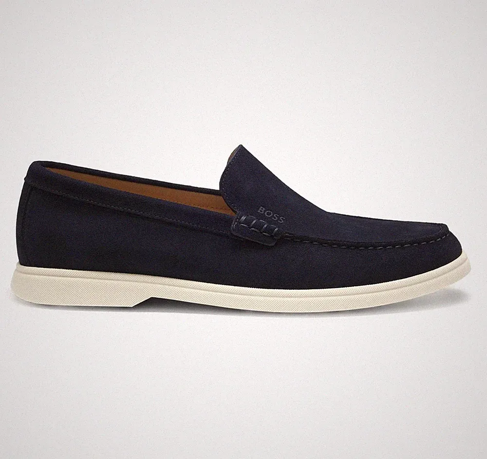 BOSS Mokassins Herren Aus Wildleder Sienne Loafer Sd N 50543083 Dunkelblau