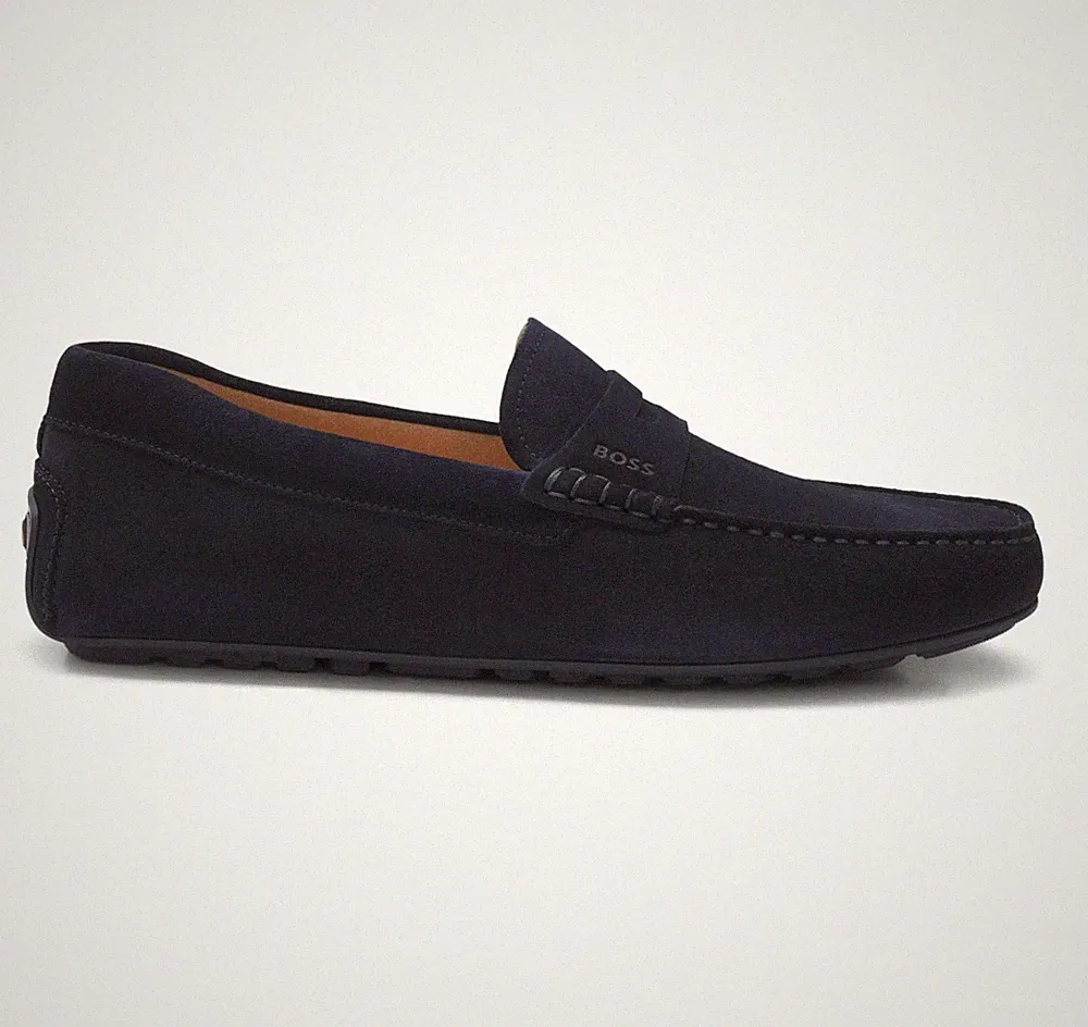 BOSS Penny Loafer Aus Wildleder Noel Mocc SDPEB 50541750 Dunkelblau