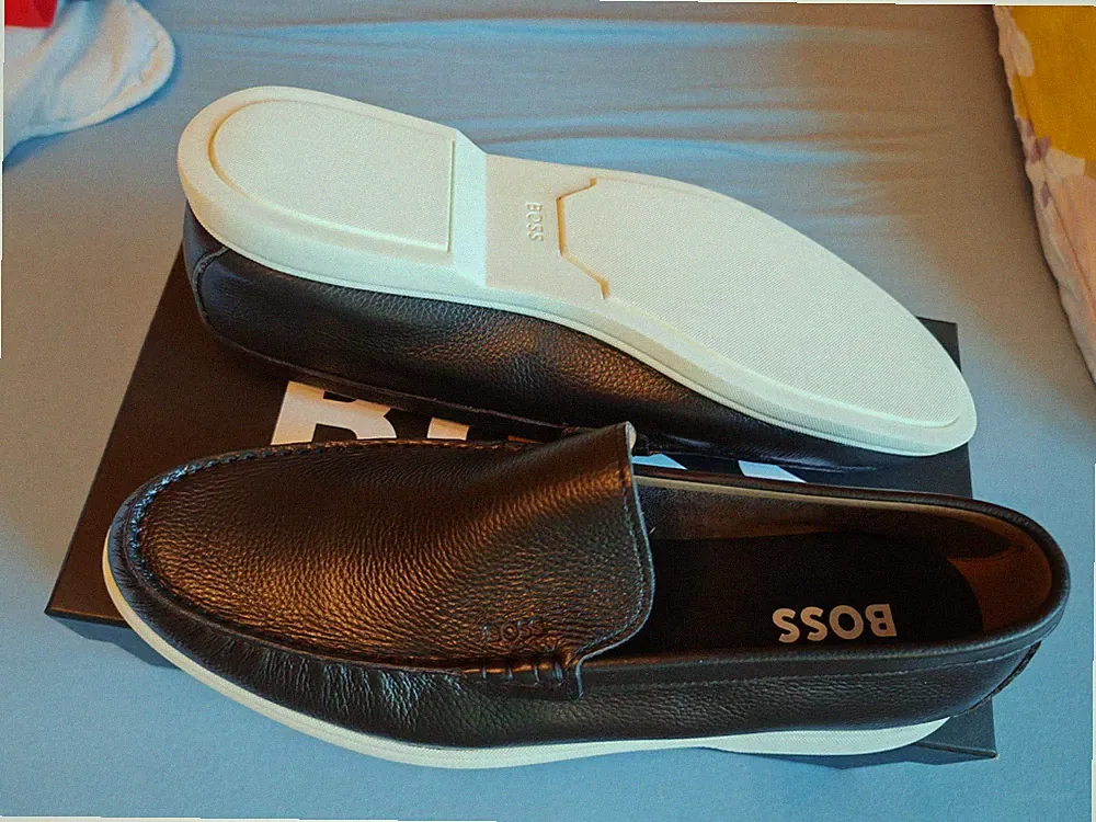 Boss Sienne Business Slipper Loafer Mokassin Herren Schuhe Leder Gr.46 Neu& OVP