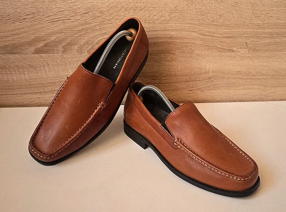 Bostonian Penny Loafer Schuhe Slipper Mokassin Braun Gr. 8,5 = 42 – 42,5